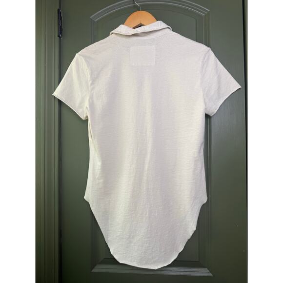 NEW Frank & Eileen CHARLOTTE Perfect Polo Heritage Jersey Shirt Vintage White XS - Picture 6 of 9